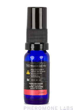 P74 Experimental Pheromone Spray - 15 mL Bottle in Blue Summer - Side View