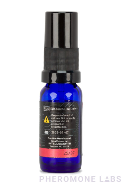 P74 Experimental Pheromone Spray - 15 mL Bottle in Blue Summer - Side View