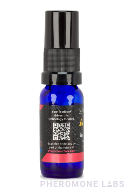 P74 Experimental Pheromone Spray - 15 mL Bottle in Blue Summer - Side View