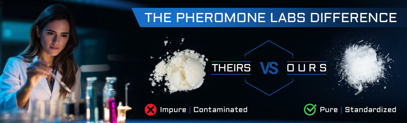 Pheromone Labs Quality Difference - Our Pheromone Raw Material is the Laboratory Standard